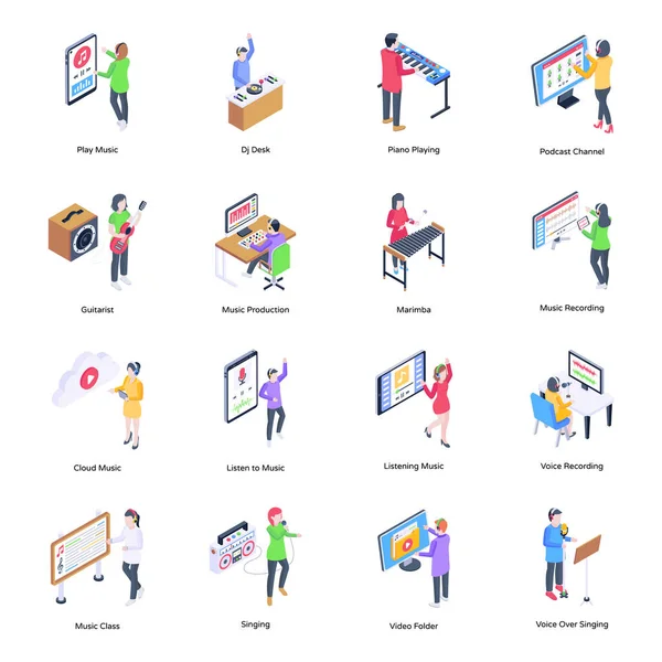 iş ve finans daire simgeleri ayarlandı. vektör illüstrasyonu