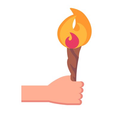 El ele tutuşan meşale, çizim tasarımı