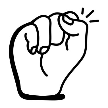 El hareketi simgesi, vektör illüstrasyonu