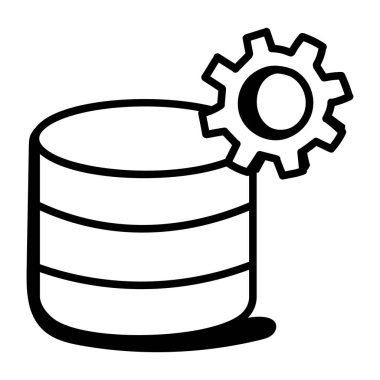 veritabanı. Web simgesi basit illüstrasyon 