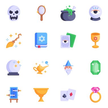 Cadılar Bayramı simgeleri ve simgeleri dizisi