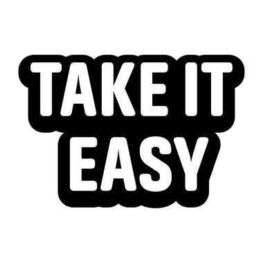 Sakin ol metin, vektör illüstrasyonu