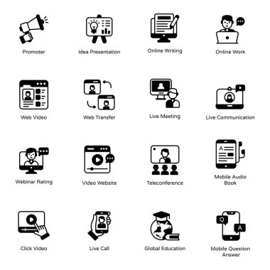 seo modern simgesinin vektör illüstrasyonu