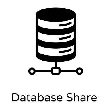 veritabanı. Web simgesi basit illüstrasyon 