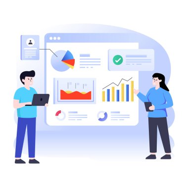 Analizler. Web simgesi basit illüstrasyon 