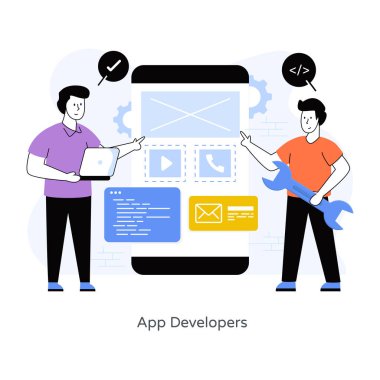 akıllı telefon ve dizüstü bilgisayarlı adam mesaj vektör çizimi tasarımı ile