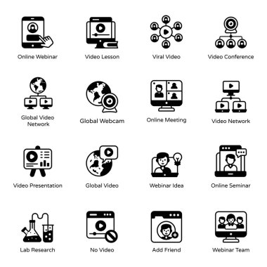 Dünyanın vektör simgeleri kümesi.