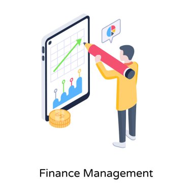 Simge tasarımı ile finansal büyüme kavramı, vektör illüstrasyonu 10 eps graphic.