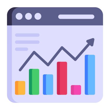 Analizler. Web simgesi basit illüstrasyon 