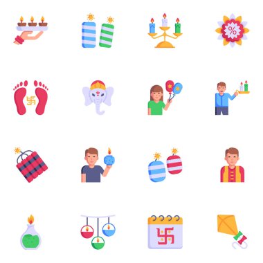 Kutlama simgeleri ayarlandı. Web için 9 doğum günü vektörü simgesinin karikatür çizimi