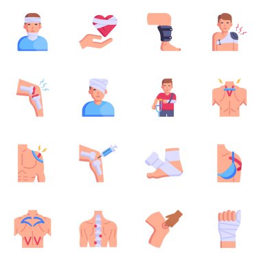 Hastane ve tedavi işaretinin vektör çizimi. Web için tıbbi ve kadın stok sembolü koleksiyonu.