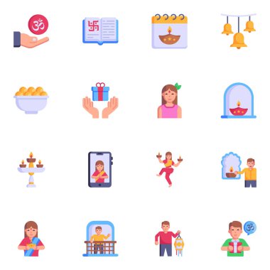 Beyaz arkaplanda izole edilmiş spa ve tedavinin vektör simgeleri