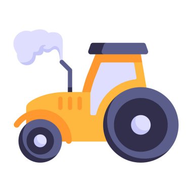 Traktör ikonu. Vektör illüstrasyonu