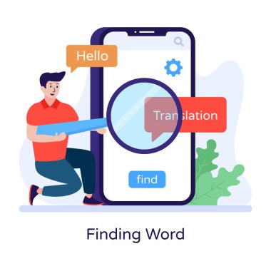 Online arama motoru optimizasyonu. Düz dizayn. vektör illüstrasyonu