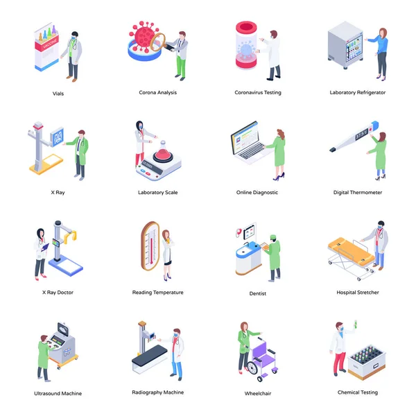 Modern tıp ve sağlık kliniği seti.