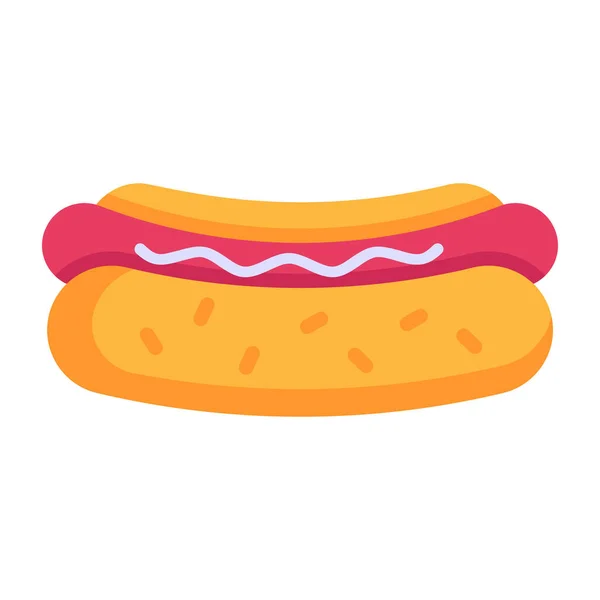 Hot Dog Voedsel Pictogram Illustratie Ontwerp — Stockvector