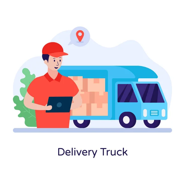 Delivery Service Vector Illustration — Stock Vector