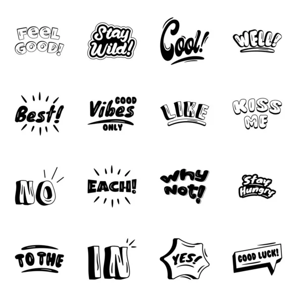 El çizimi karalama harfleri. vektör illüstrasyonu