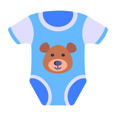 Bebek romper karikatürü, vektör çizimi