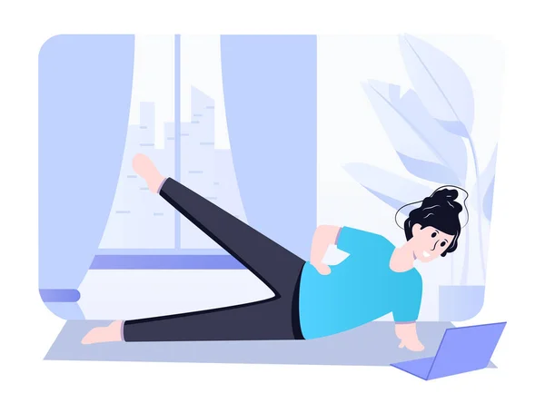 Yoga Twist Cartoon Vektorillustration — Stockvektor