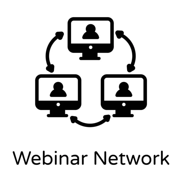 Webinar Network Κινούμενα Σχέδια Διανυσματική Απεικόνιση — Διανυσματικό Αρχείο