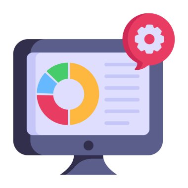 Analizler. Web simgesi basit illüstrasyon 