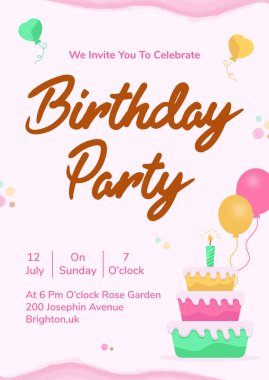 İyi ki doğdun, vektör illüstrasyonu