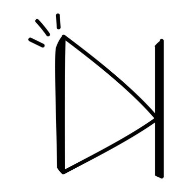 Oynayın. Web simgesi basit illüstrasyon