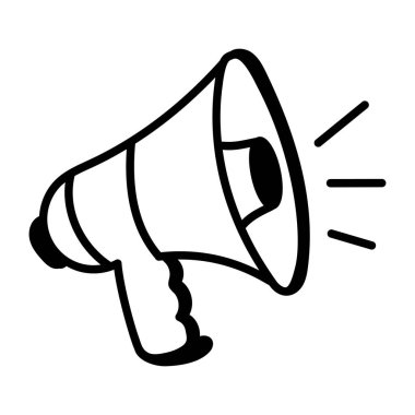 Megafon. Web simgesi basit illüstrasyon