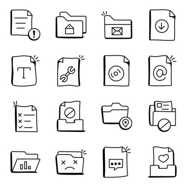 dosya dizini simgeleri beyaz arkaplanda izole edilmiş web tasarımı için vektör simgesi belirleyin 