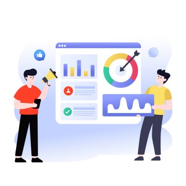 Analizler. Web simgesi basit illüstrasyon 