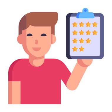 Çizgi film, vektör illüstrasyonunu gözden geçirir