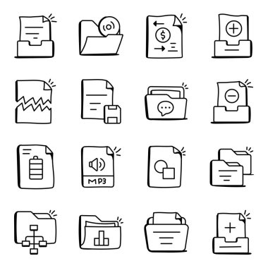 dosya dizini simgeleri beyaz arkaplanda izole edilmiş web tasarımı için vektör simgesi belirleyin 