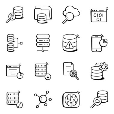 veritabanı. Web simgesi basit illüstrasyon 