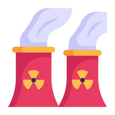 Endüstriyel Duman karikatürü, vektör çizimi