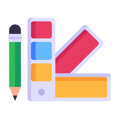 Renk Örnekleri çizgi filmi, vektör illüstrasyonu