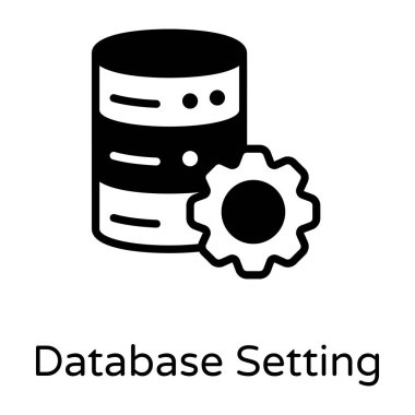 veritabanı. Web simgesi basit illüstrasyon 