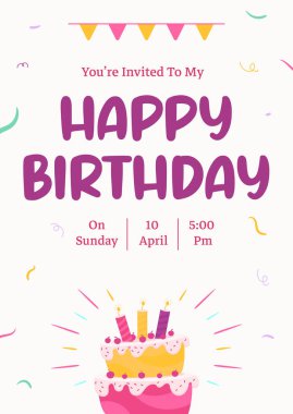 İyi ki doğdun, vektör illüstrasyonu