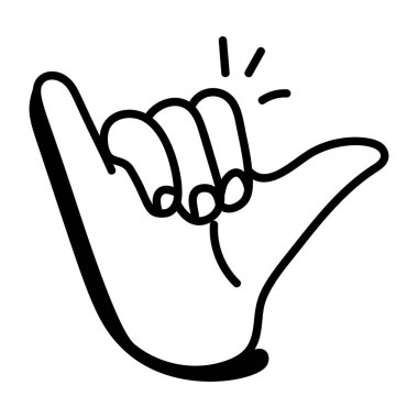 El hareketi simgesi, vektör illüstrasyonu