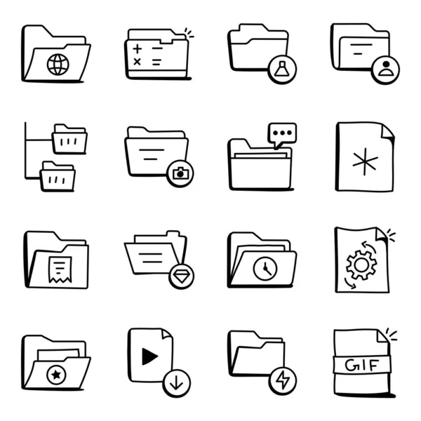 Illustration Simple Des Icônes Fichier Document — Image vectorielle