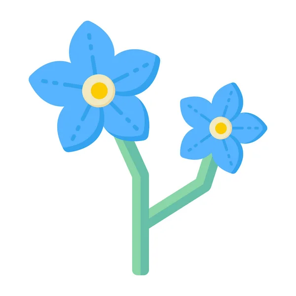 Flores Ícone Web Ilustração Simples — Vetor de Stock