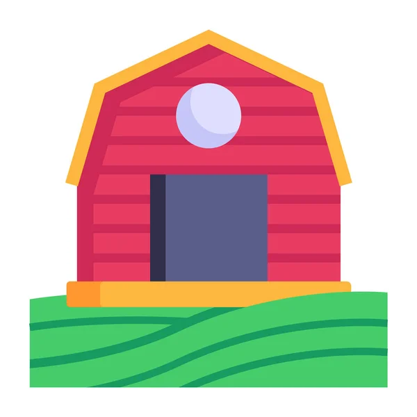 Farm House Web Icon Simple Illustration — Stock Vector