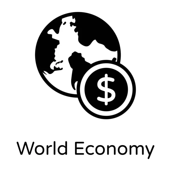 World Economy Cartone Animato Illustrazione Vettoriale — Vettoriale Stock