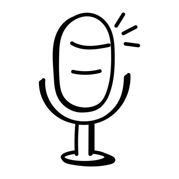 Microfoon Cartoon Vector Illustratie — Stockvector