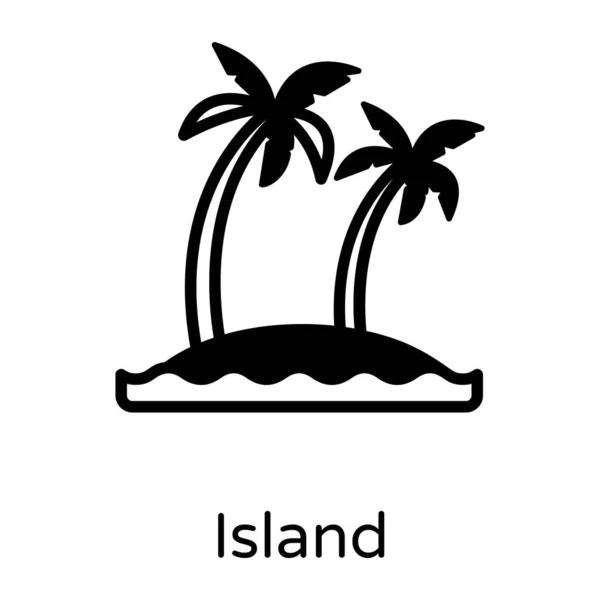 Island Tecknad Vektor Illustration — Stock vektor