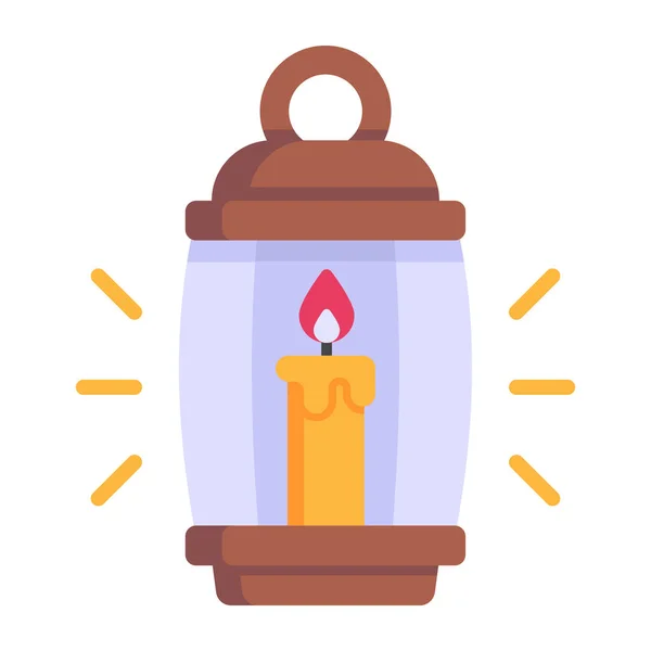 Ícone Lâmpada Vela Ilustração Velas Acesas —  Vetores de Stock