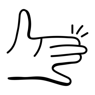 El hareketi simgesi, vektör illüstrasyonu