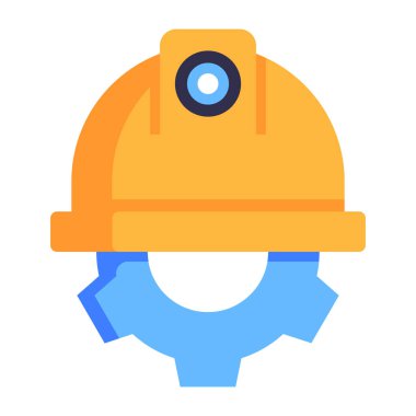 Miğfer. Web simgesi basit illüstrasyon