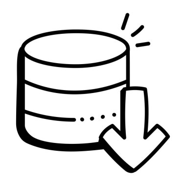 veritabanı. Web simgesi basit illüstrasyon 