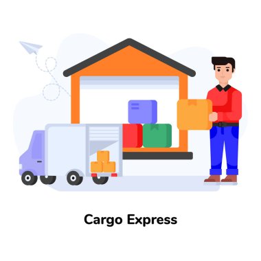 Teslimat. vektör illüstrasyonu